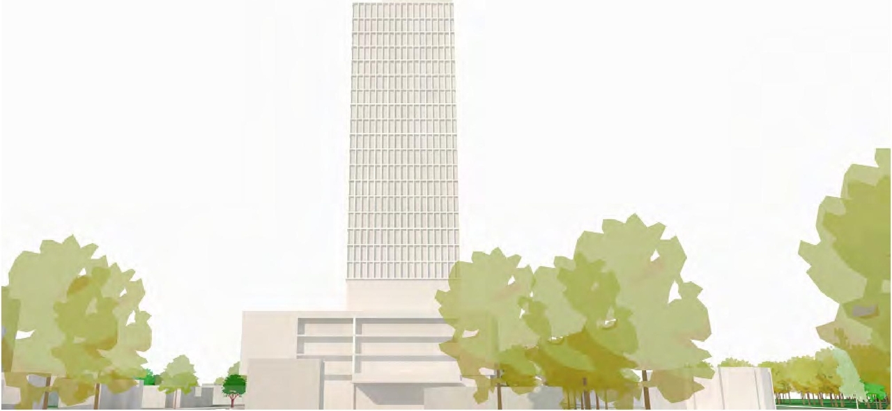 Rendering of building from page 49 of the file '2024-07-22 - UDRP Report - D02-02-24-0028'