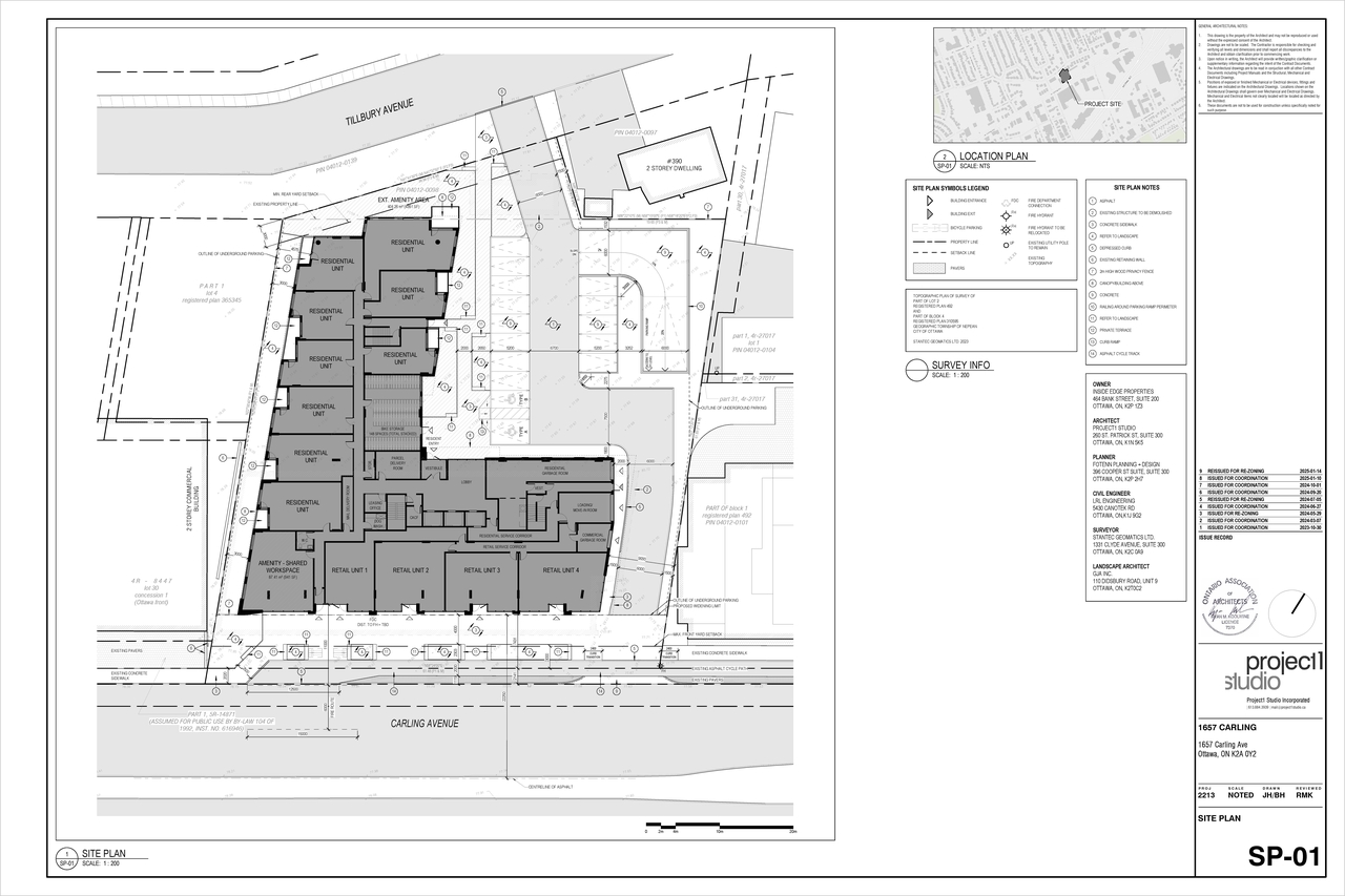 Construction site plan for project from page 1 of the file '2025-01-24 - Floor Plans - D02-02-24-0032'