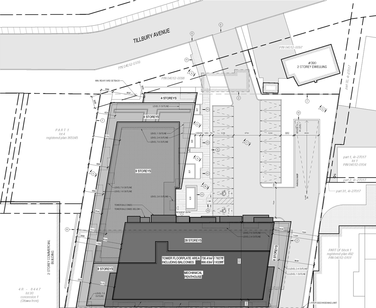 Construction site plan for project from page 12 of the file '2024-07-30 - Design Brief - D02-02-24-0032'