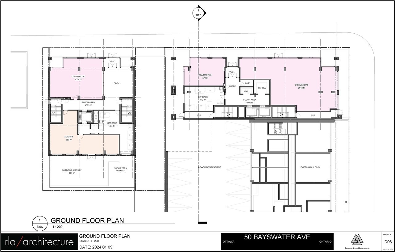 Floor plan for project from page 20 of the file '2024-08-09 - Urban Design Review Panel Report - D02-02-24-0038'
