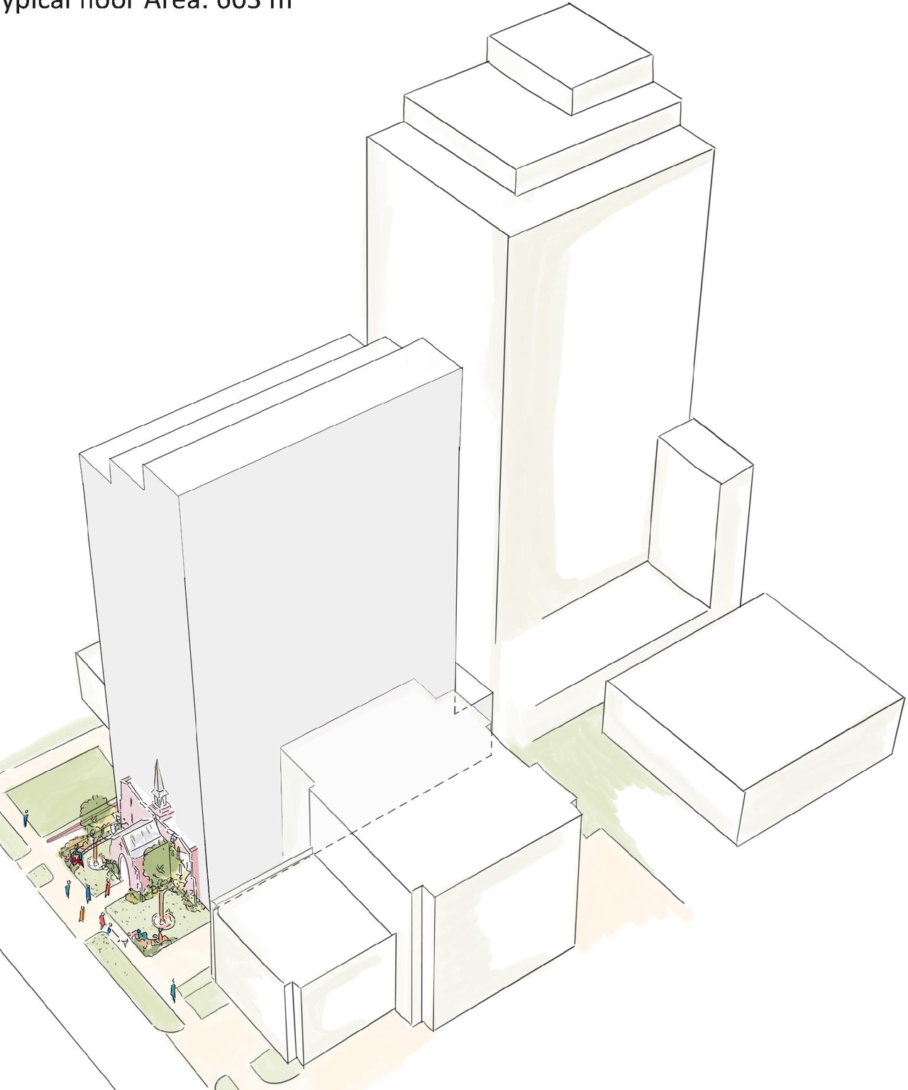 Rendering of building from page 34 of the file '2024-09-19 - Urban Design Review Panel Report - D02-02-24-0051'