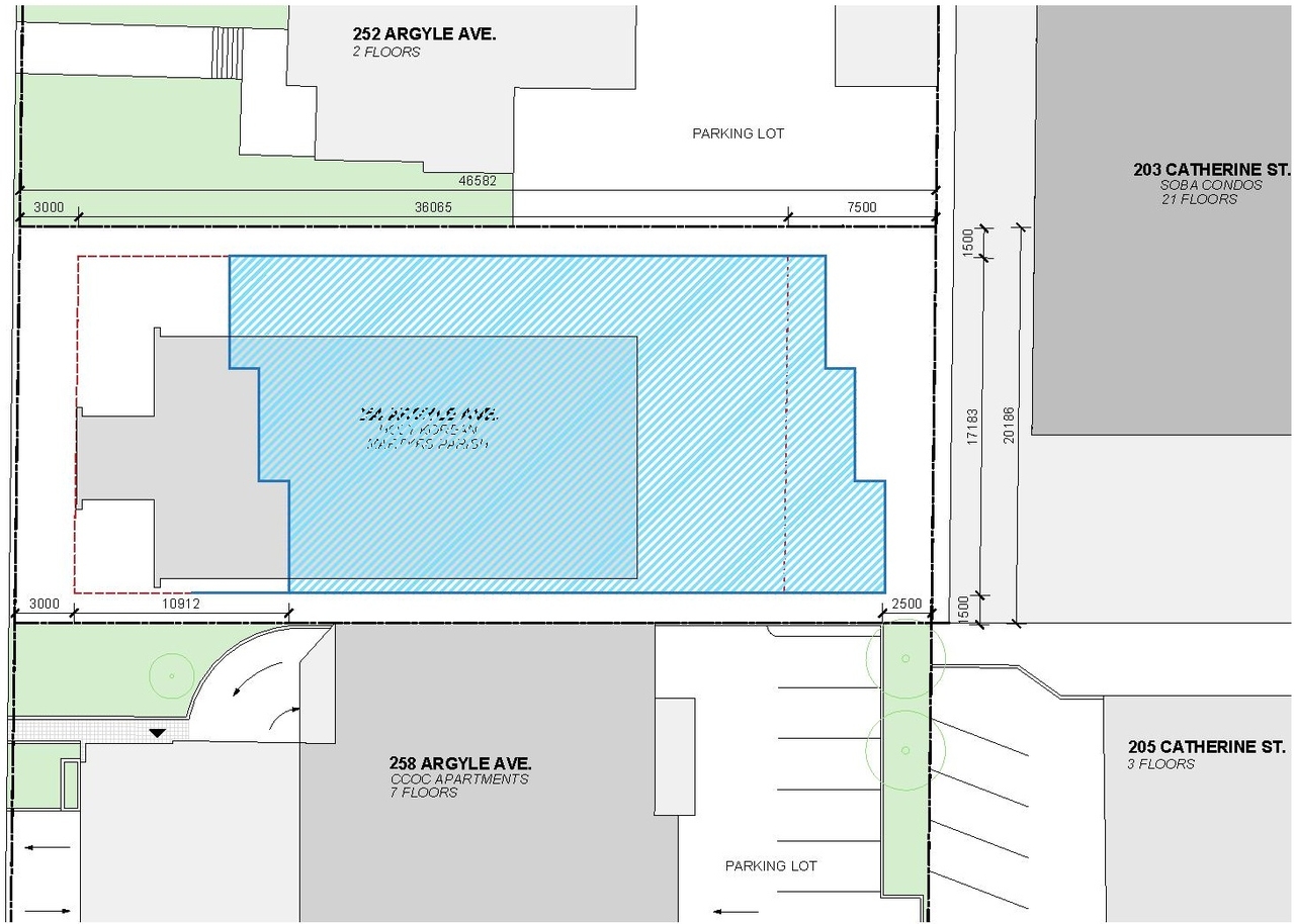 Construction site plan for project from page 35 of the file '2024-09-19 - Urban Design Review Panel Report - D02-02-24-0051'