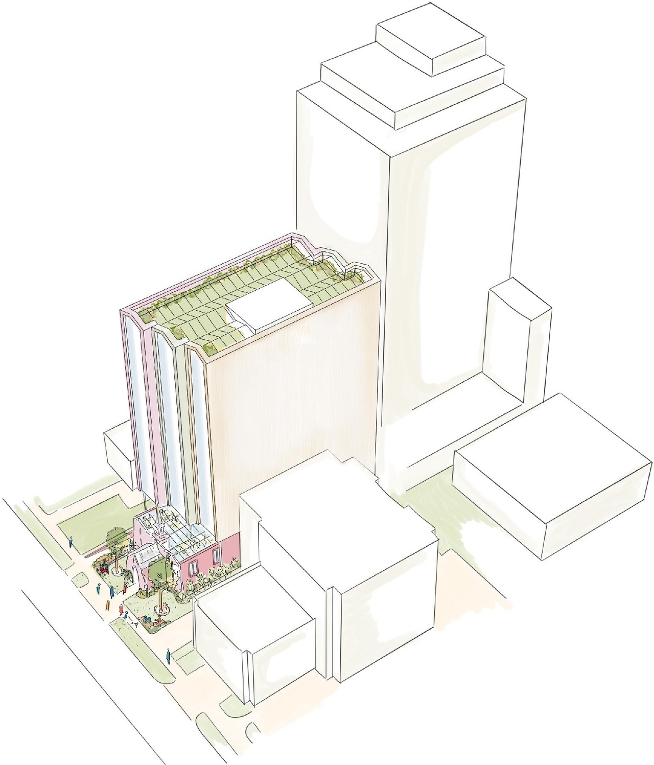 Rendering of building from page 37 of the file '2024-09-19 - Urban Design Review Panel Report - D02-02-24-0051'