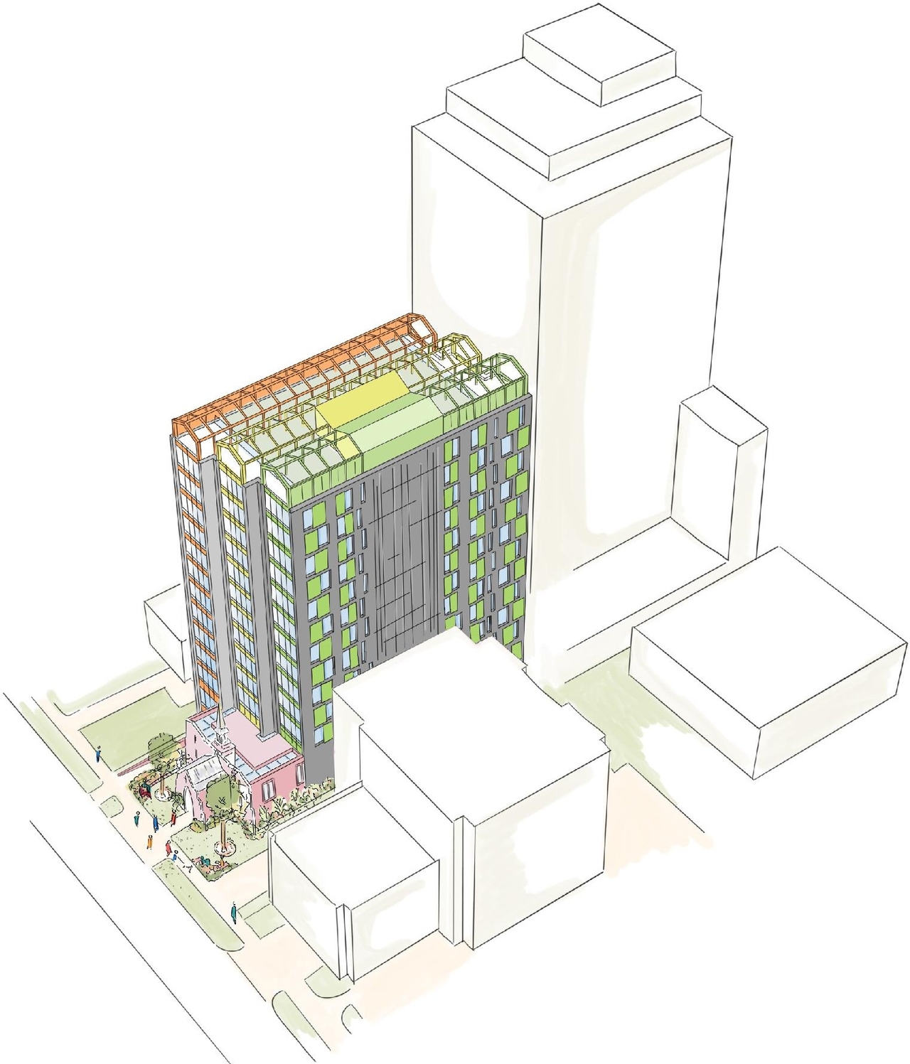 Rendering of building from page 37 of the file '2024-09-19 - Urban Design Review Panel Report - D02-02-24-0051'
