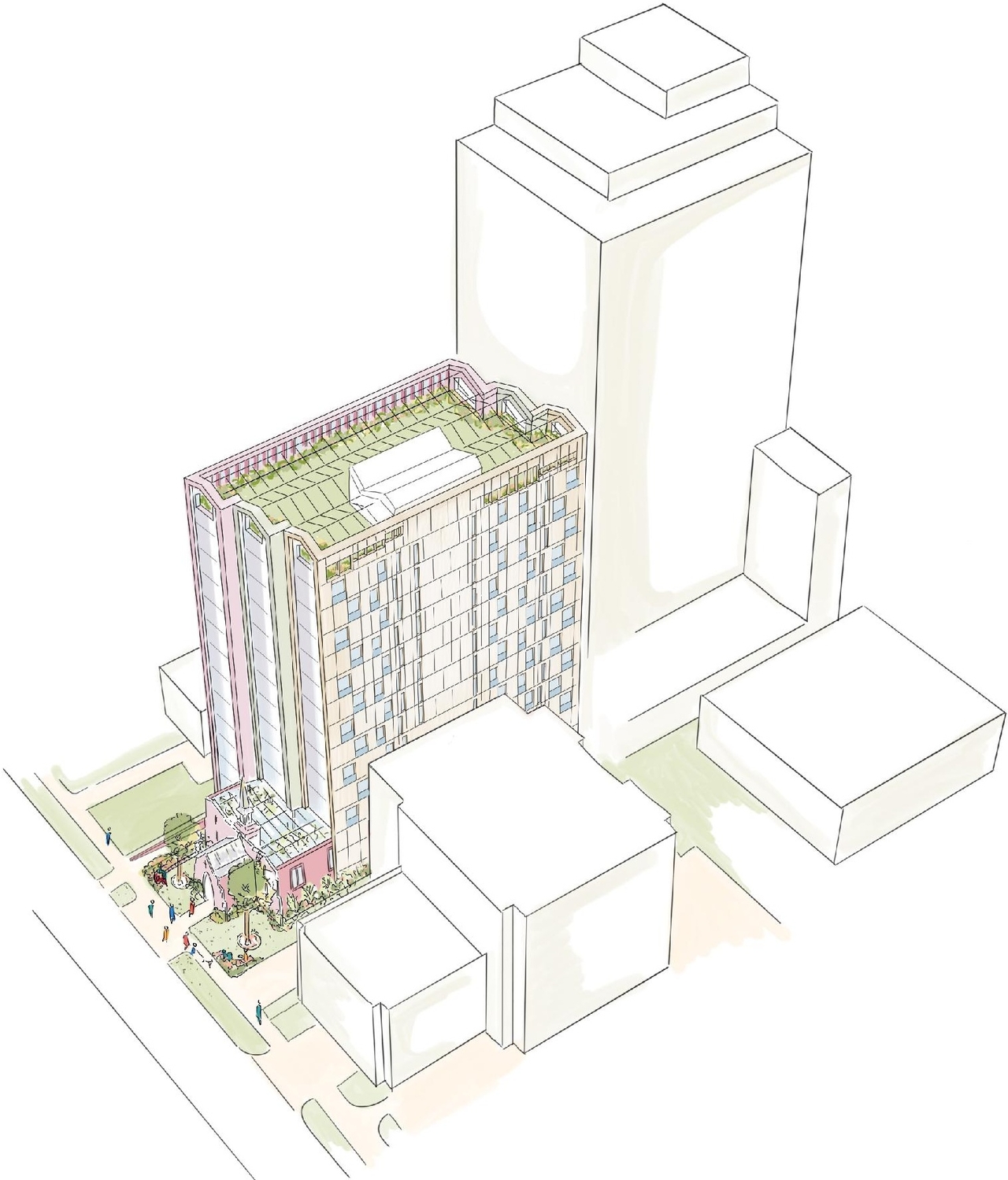 Rendering of building from page 37 of the file '2024-09-19 - Urban Design Review Panel Report - D02-02-24-0051'
