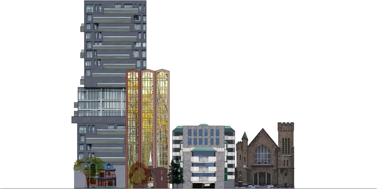 Rendering of building from page 38 of the file '2024-09-19 - Urban Design Review Panel Report - D02-02-24-0051'