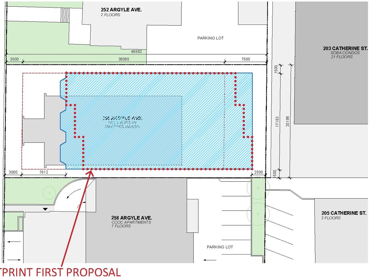 Construction site plan for project from page 43 of the file '2024-09-19 - Urban Design Review Panel Report - D02-02-24-0051'