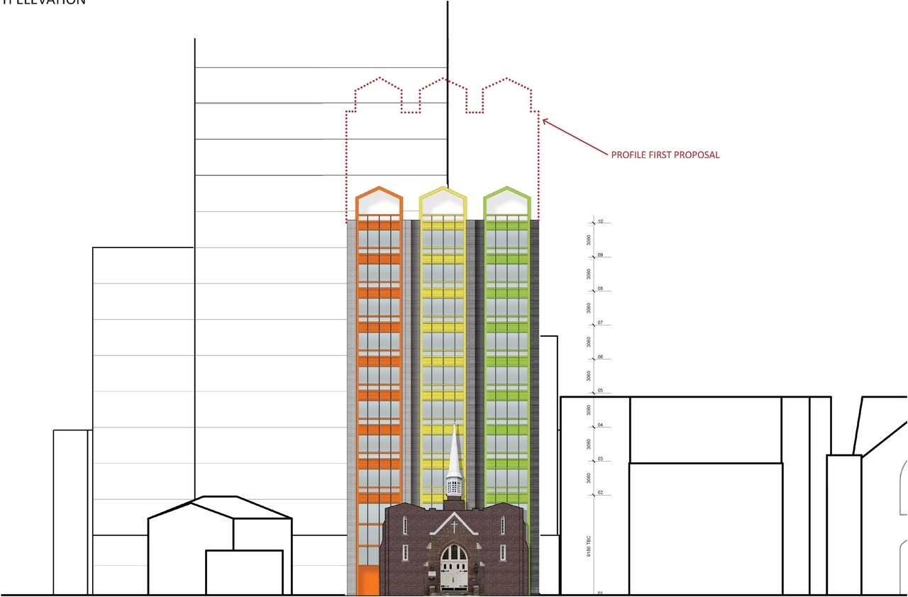 Rendering of building from page 44 of the file '2024-09-19 - Urban Design Review Panel Report - D02-02-24-0051'
