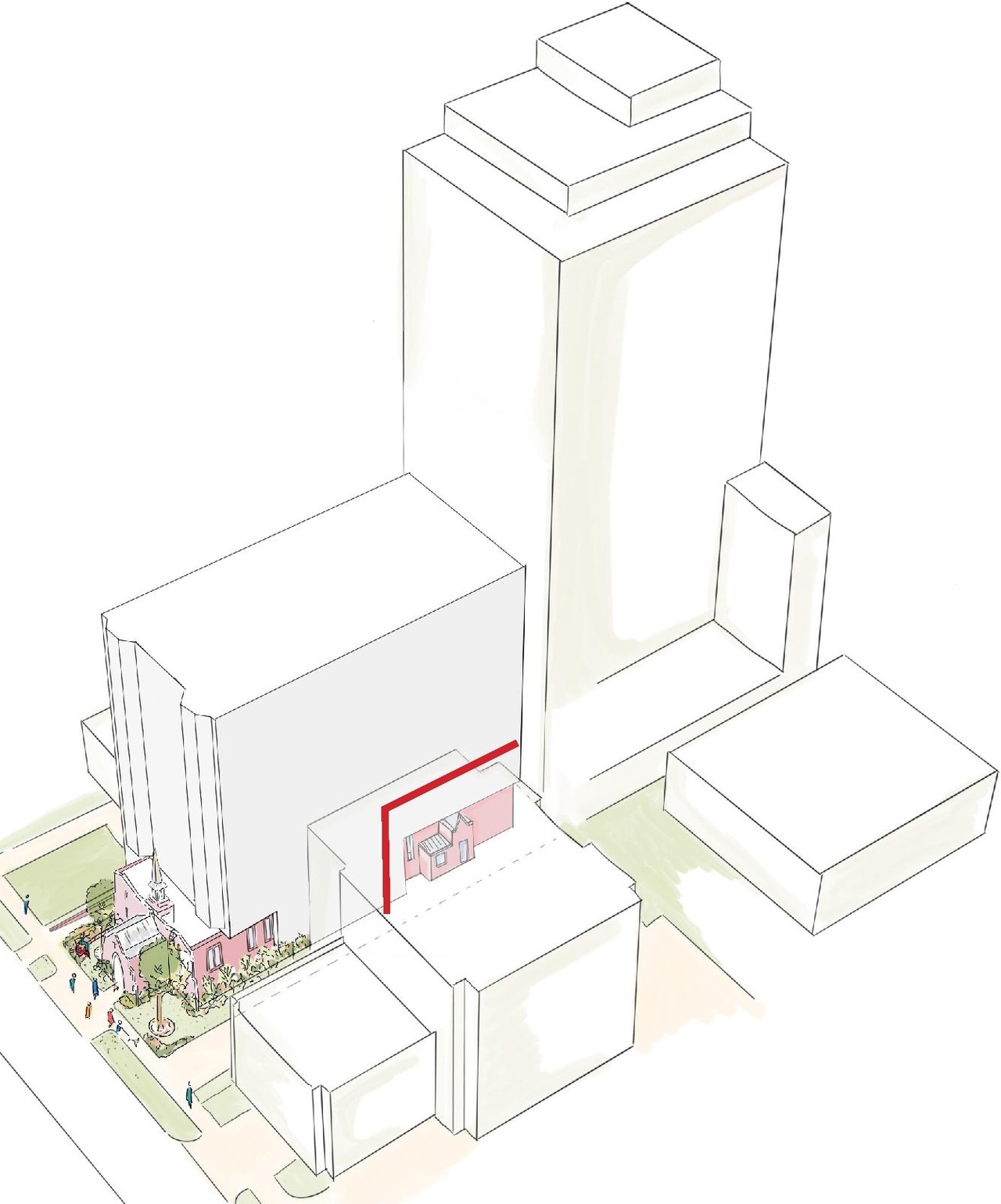 Rendering of building from page 47 of the file '2024-09-19 - Urban Design Review Panel Report - D02-02-24-0051'