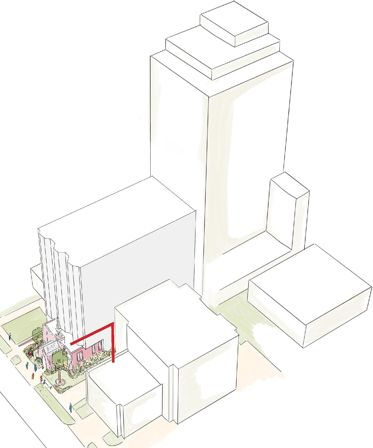 Rendering of building from page 47 of the file '2024-09-19 - Urban Design Review Panel Report - D02-02-24-0051'