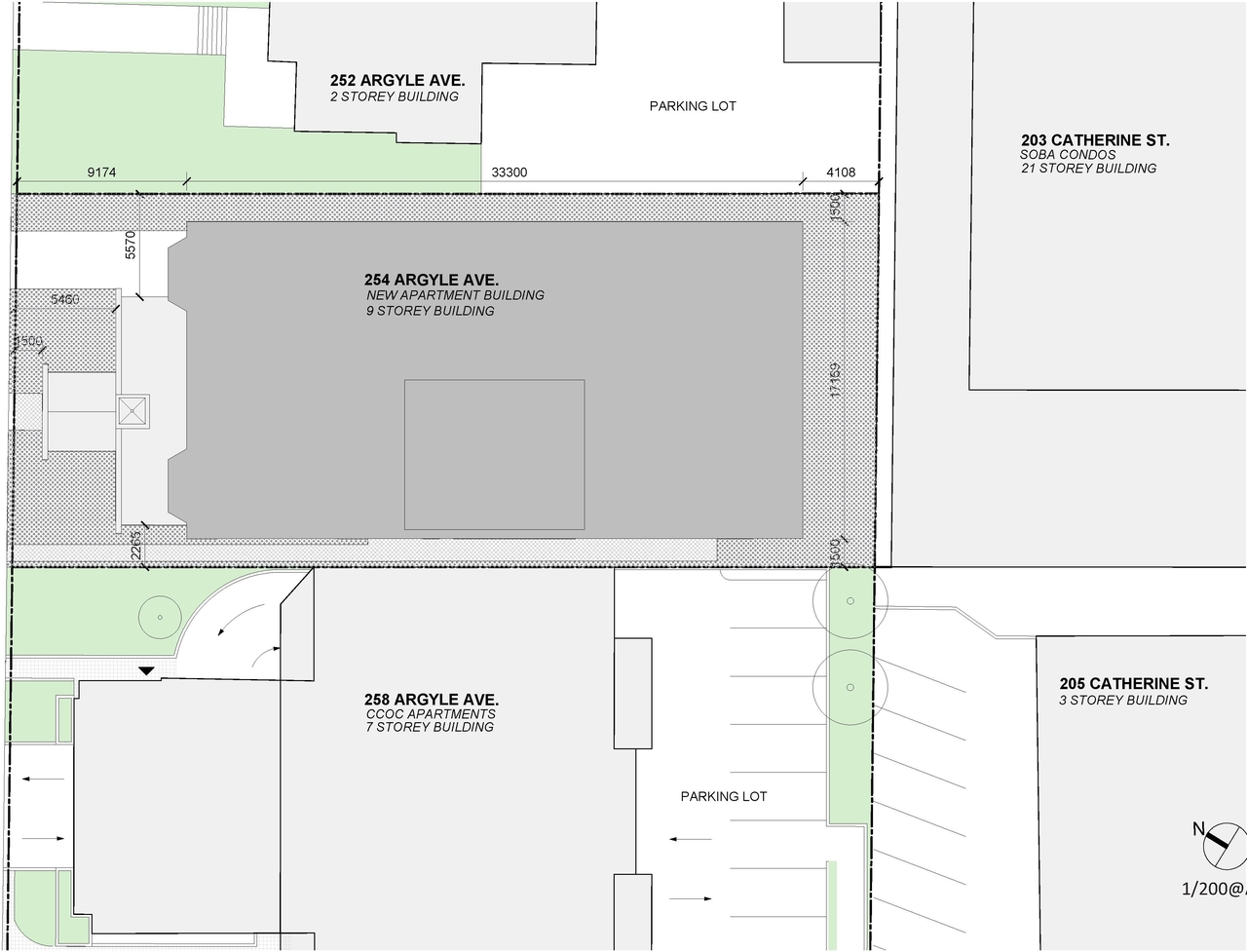 Construction site plan for project from page 51 of the file '2024-09-19 - Urban Design Review Panel Report - D02-02-24-0051'