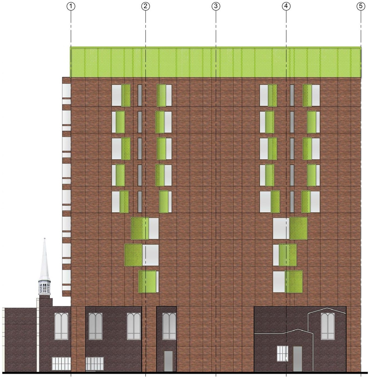 Rendering of building from page 61 of the file '2024-09-19 - Urban Design Review Panel Report - D02-02-24-0051'