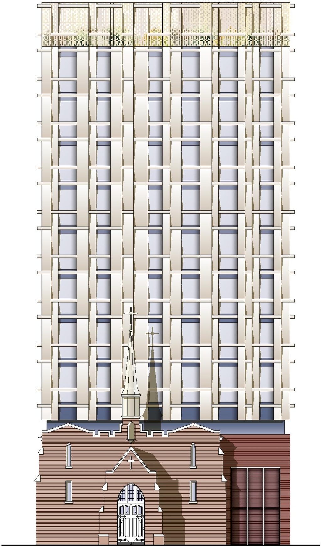 Rendering of building from page 74 of the file '2024-09-19 - Urban Design Review Panel Report - D02-02-24-0051'