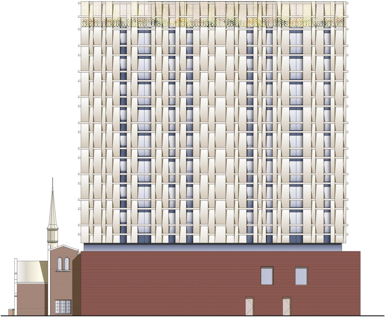 Rendering of building from page 75 of the file '2024-09-19 - Urban Design Review Panel Report - D02-02-24-0051'
