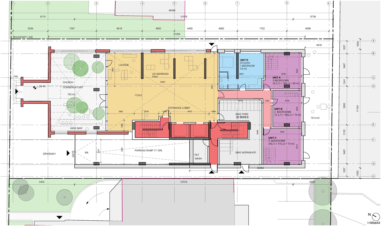 Floor plan for project from page 84 of the file '2024-09-19 - Urban Design Review Panel Report - D02-02-24-0051'