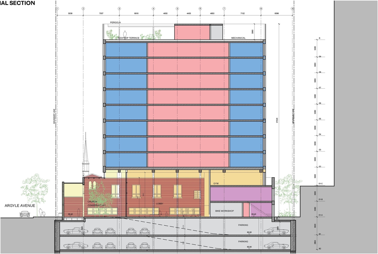 Rendering of building from page 92 of the file '2024-09-19 - Urban Design Review Panel Report - D02-02-24-0051'