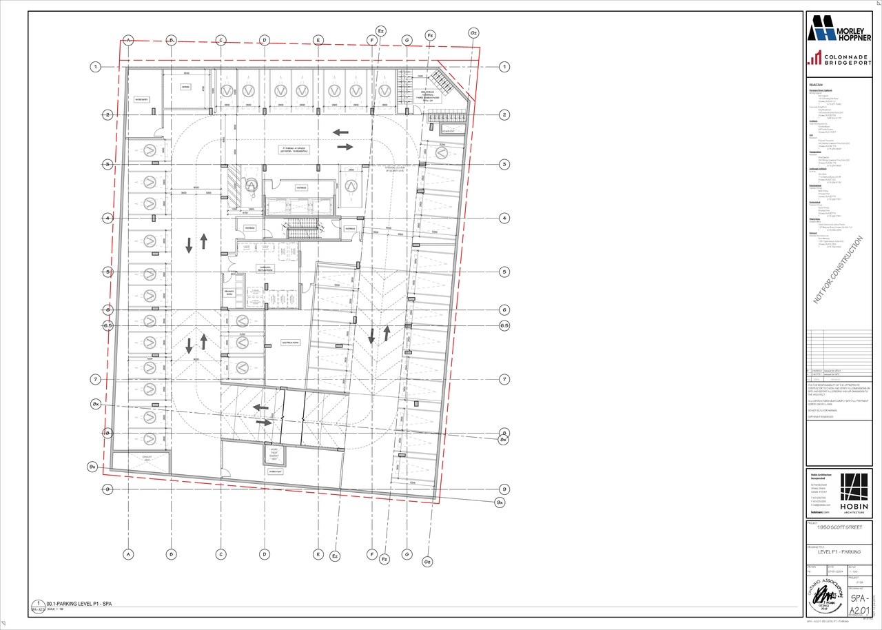 Construction site plan for project from page 2 of the file '2024-09-26 - Parking and Floor Plans - D02-02-24-0054'
