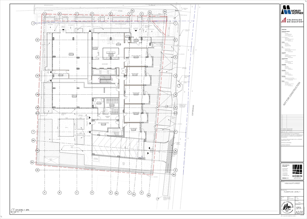 Construction site plan for project from page 3 of the file '2024-09-26 - Parking and Floor Plans - D02-02-24-0054'