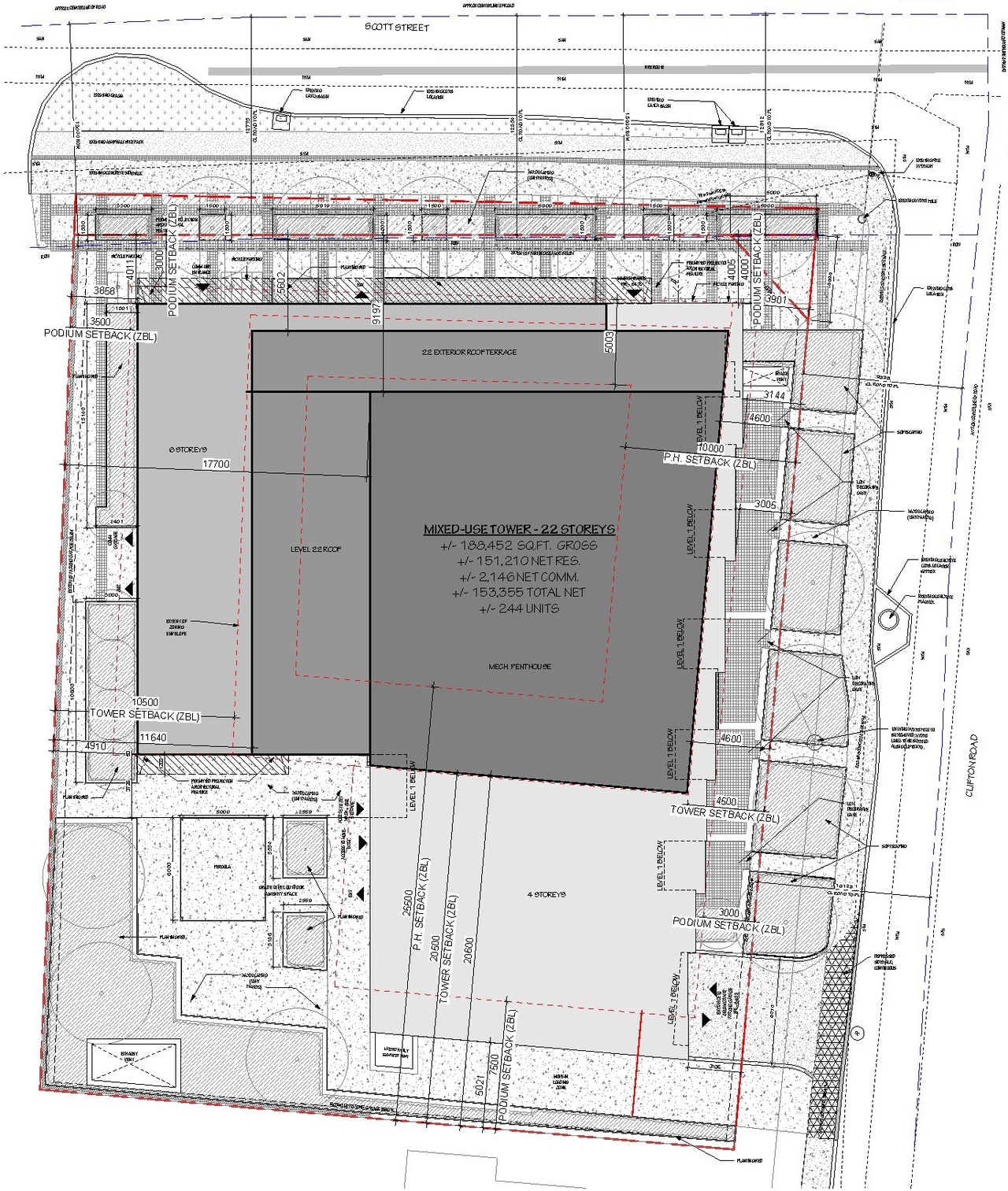 Construction site plan for project from page 5 of the file '2024-09-26 - Design Brief - D02-02-24-0054'