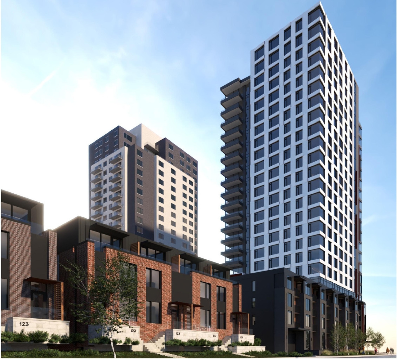 Rendering of building from page 12 of the file '2024-09-26 - Design Brief - D02-02-24-0054'