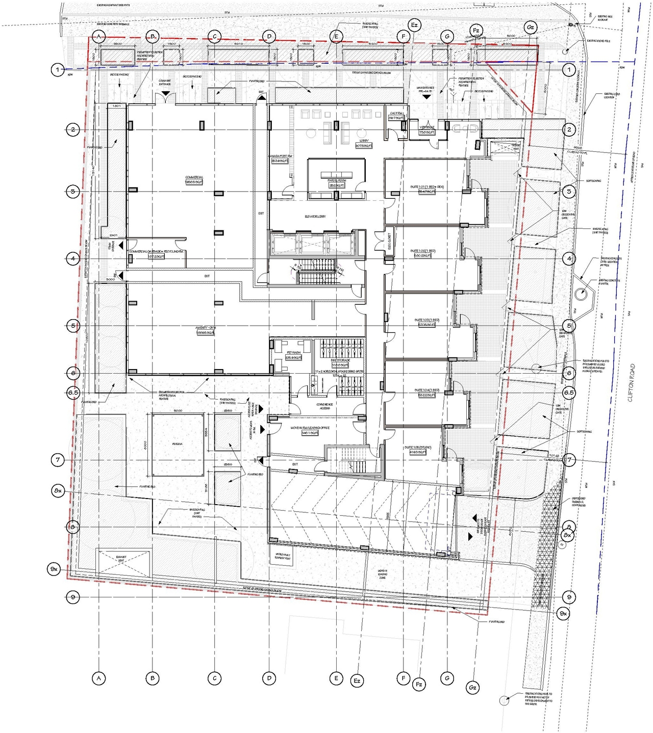 Construction site plan for project from page 14 of the file '2024-09-26 - Design Brief - D02-02-24-0054'