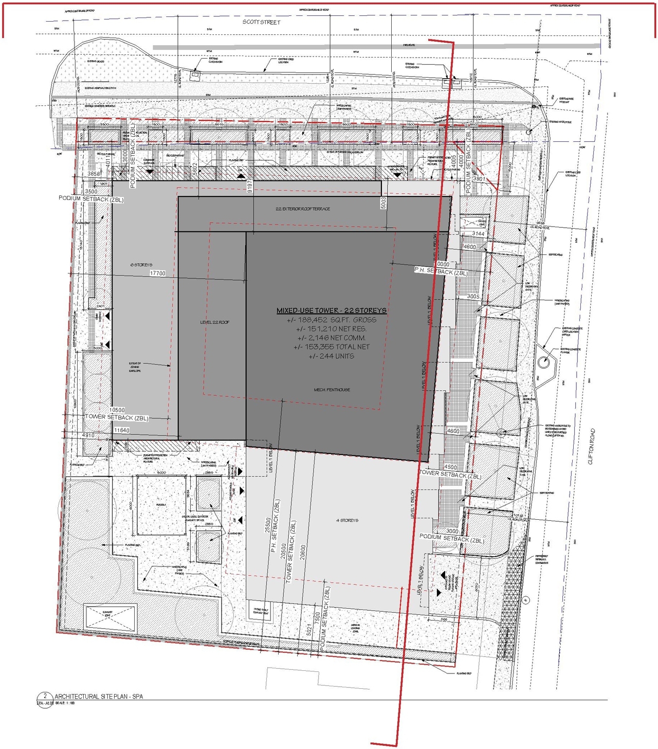 Construction site plan for project from page 19 of the file '2024-09-26 - Design Brief - D02-02-24-0054'