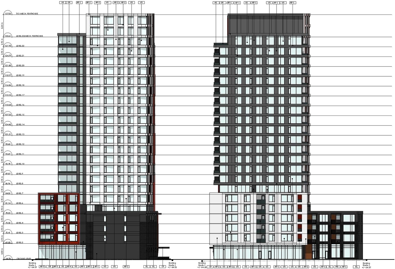 Rendering of building from page 22 of the file '2024-09-26 - Design Brief - D02-02-24-0054'