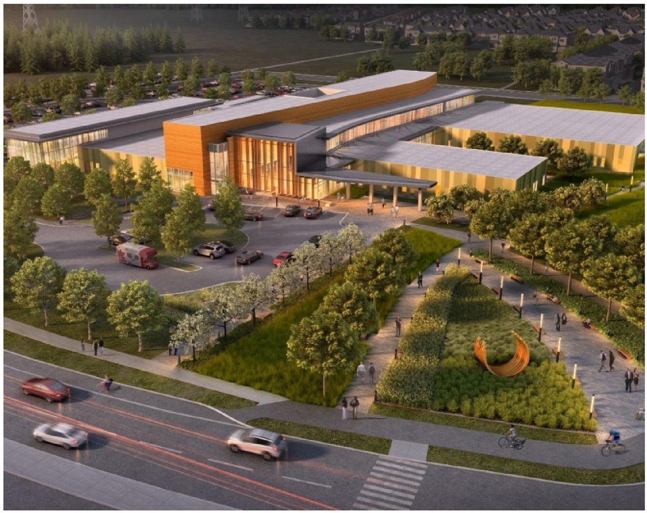 Rendering of building from page 21 of the file '2024-12-10 - Urban Design Brief - D02-02-24-0077'