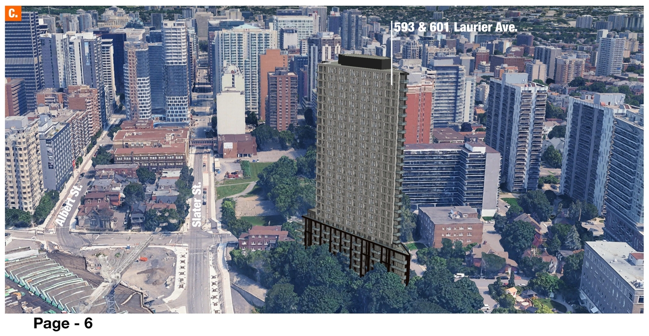 Rendering of building from page 6 of the file '2025-07-16 - Urban View Analysis - D02-02-24-0079'