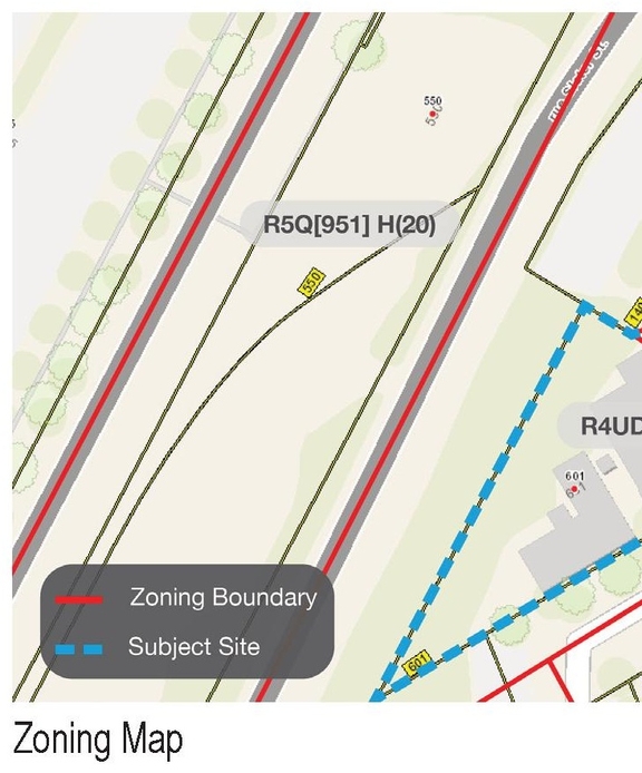 Construction site plan for project from page 4 of the file '2025-11-26 - UDRP Report - D02-02-24-0079'