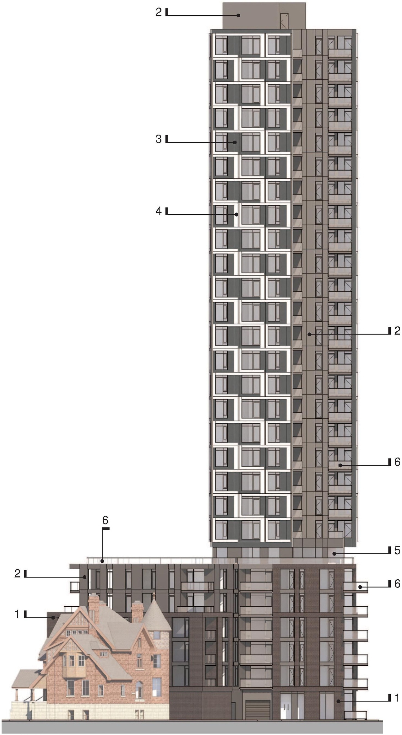 Rendering of building from page 44 of the file '2025-11-26 - UDRP Report - D02-02-24-0079'