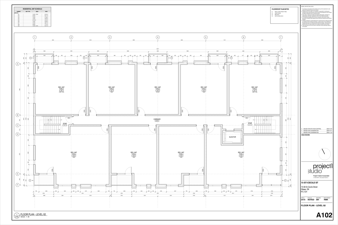 Floor plan for project from page 3 of the file '2024-12-23 - Floor Plans - D02-02-24-0084'