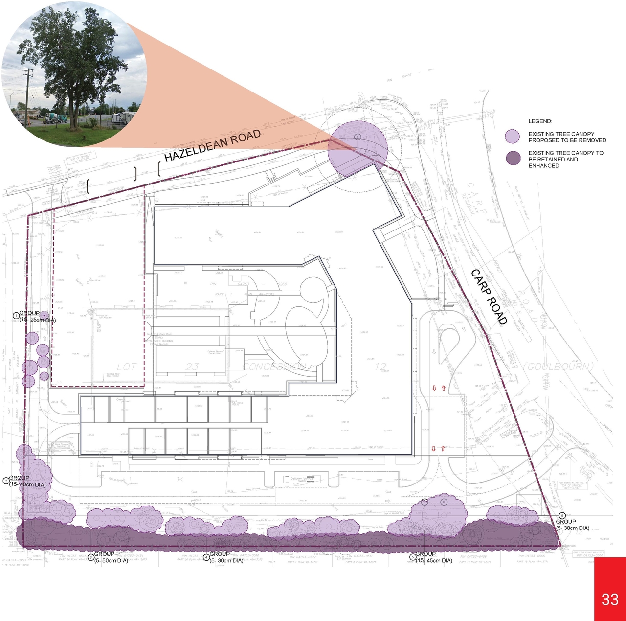 Construction site plan for project from page 33 of the file '2025-03-13 - UDRP Report - D02-02-24-0086'