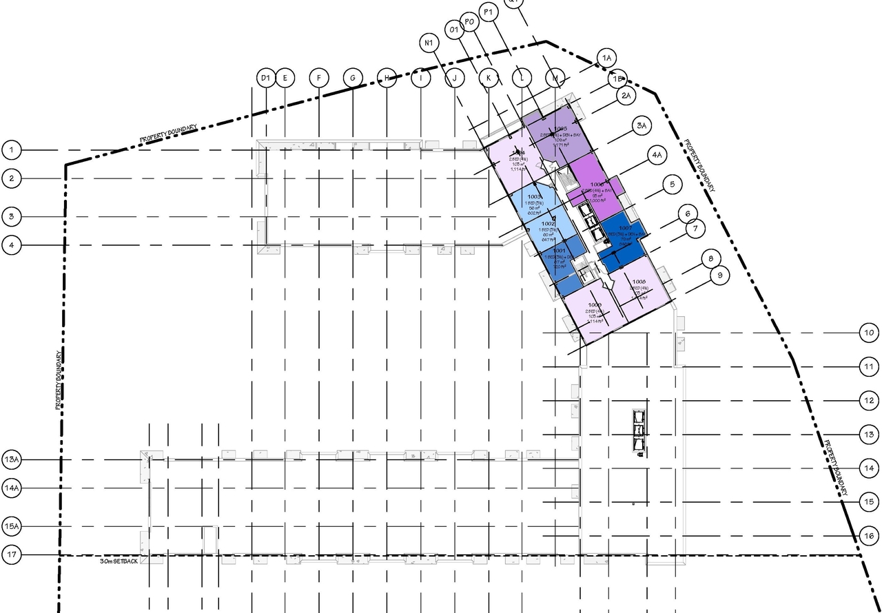 Construction site plan for project from page 60 of the file '2025-04-03 - UDRP DESIGN BRIEF - D02-02-24-0086'