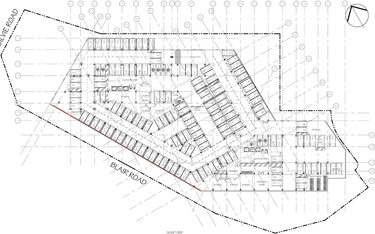 Construction site plan for project from page 45 of the file '2025-03-20 - UDRP Report - D02-02-24-0089'