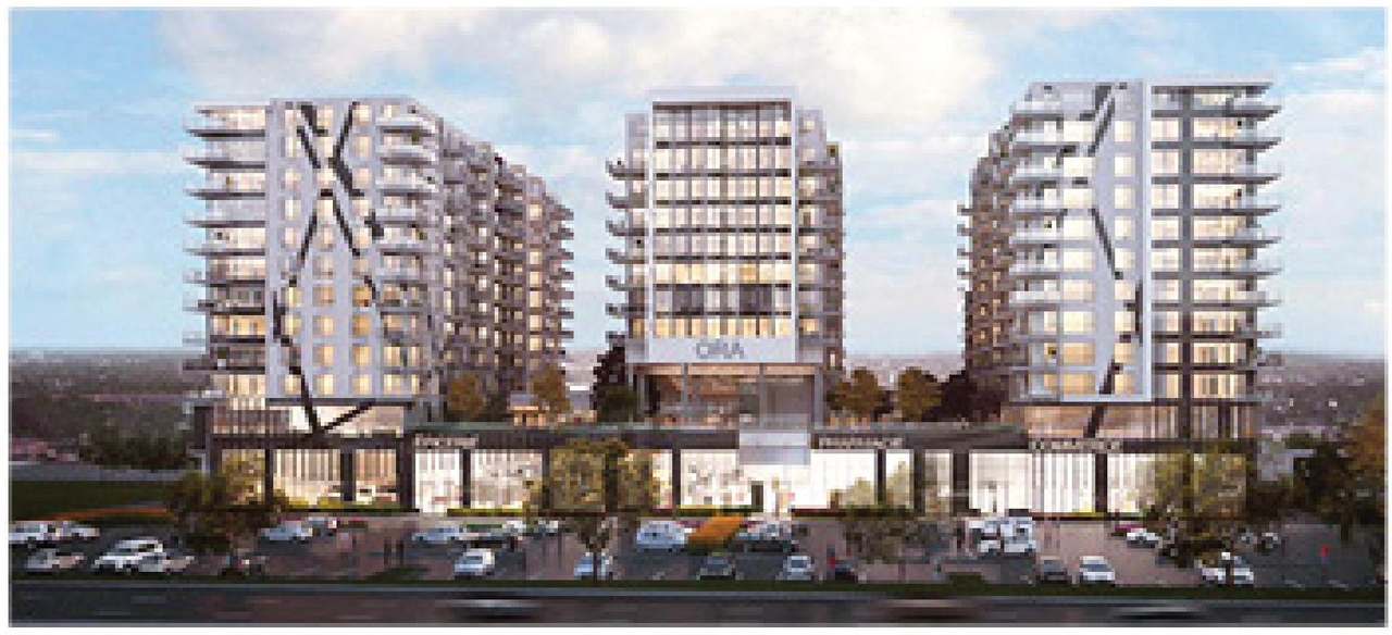 Rendering of building from page 2 of the file '2025-03-20 - Urban Design Brief - D02-02-24-0089'