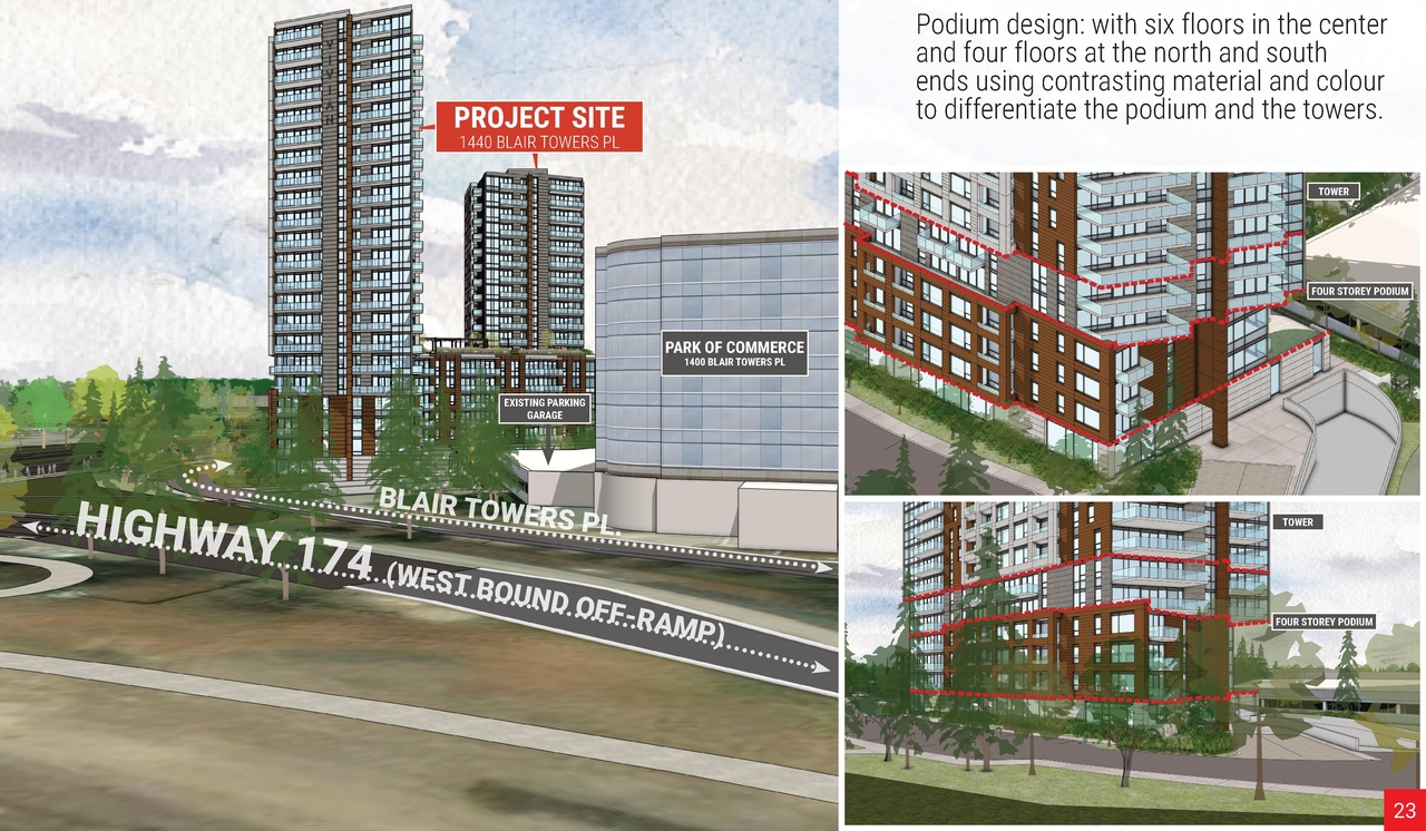 Rendering of building from page 23 of the file '2025-03-20 - Urban Design Brief - D02-02-24-0089'