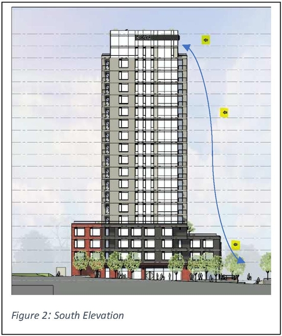 Rendering of building from page 3 of the file '2024-12-24 - Urban Design Brief Rev 2 - D02-02-24-0091'