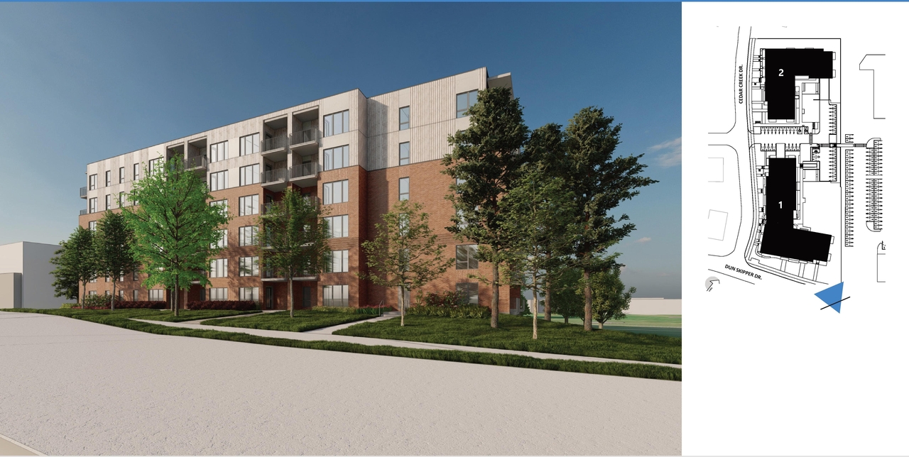 Rendering of building from page 2 of the file '2025-05-12 - Renderings - D02-02-25-0005'
