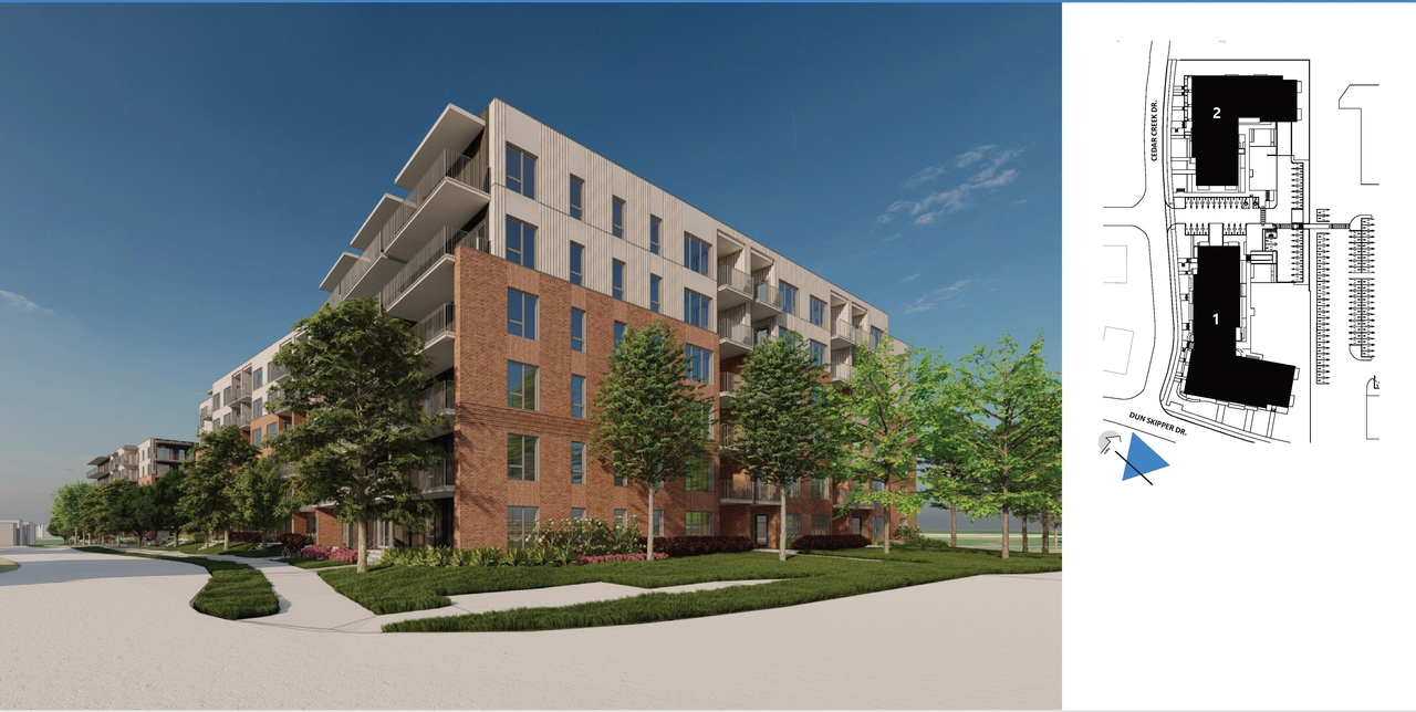 Rendering of building from page 3 of the file '2025-05-12 - Renderings - D02-02-25-0005'