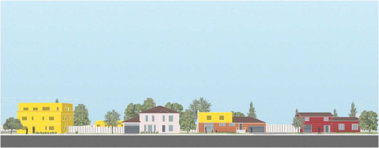 Rendering of building from page 14 of the file 'neighbourhood_renderings'