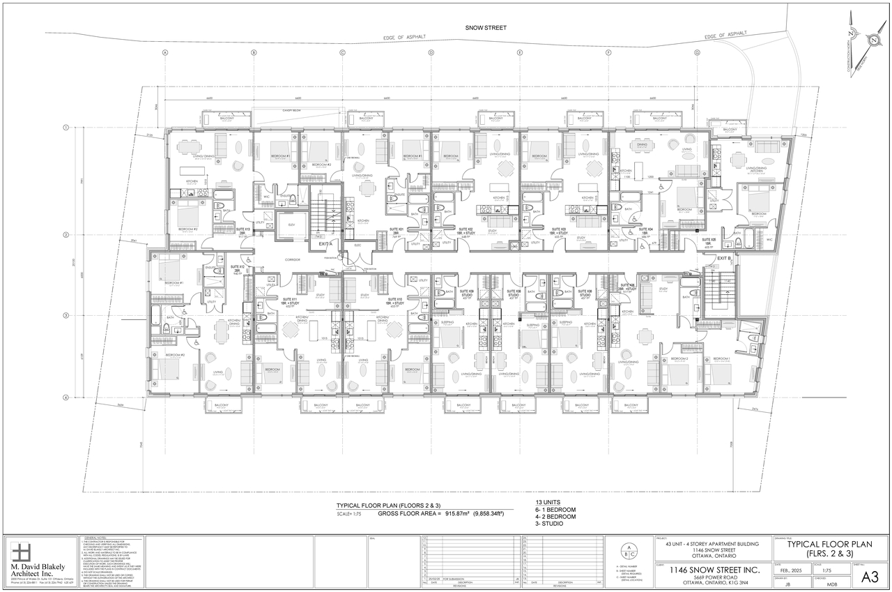 Floor plan for project from page 3 of the file '2025-03-07 - Floor Plans 1 to 5 - D02-02-25-0016'