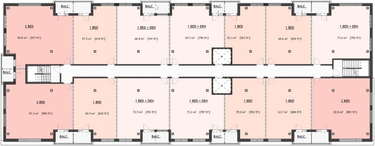 Floor plan for project from page 24 of the file '2025-04-01 - Urban Design Brief - D02-02-25-0021'