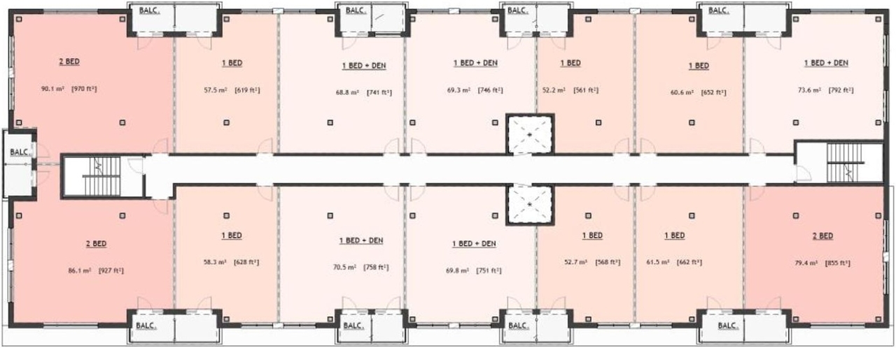 Floor plan for project from page 25 of the file '2025-04-01 - Urban Design Brief - D02-02-25-0021'