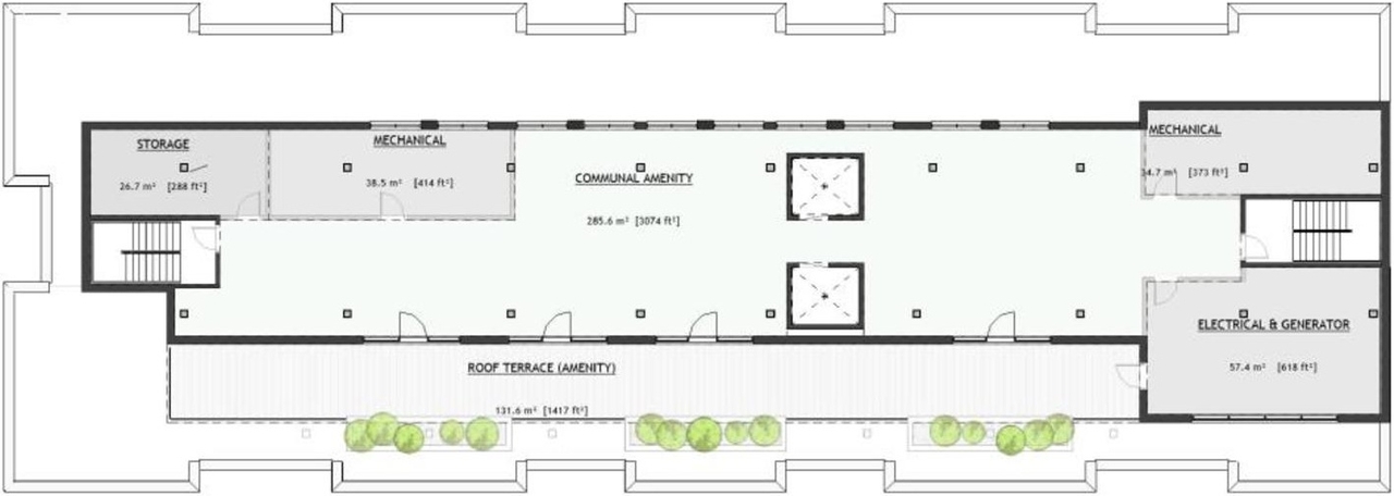 Floor plan for project from page 25 of the file '2025-04-01 - Urban Design Brief - D02-02-25-0021'