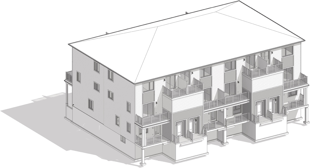 Rendering of building from page 16 of the file '2025-05-16 - Urban Design Brief - D02-02-25-0031'