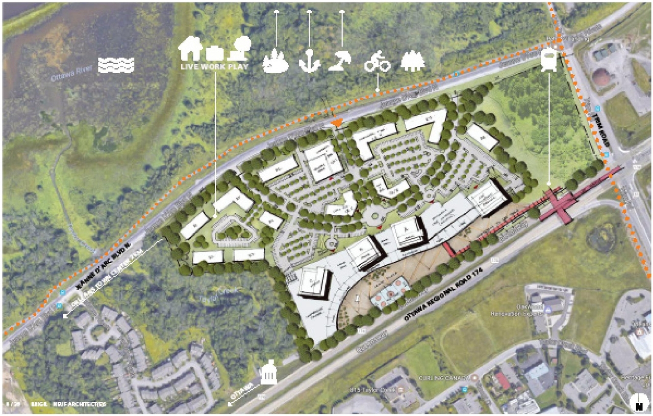 Construction site plan for project from page 8 of the file '2025-06-02 - Design Brief - D02-02-25-0037'