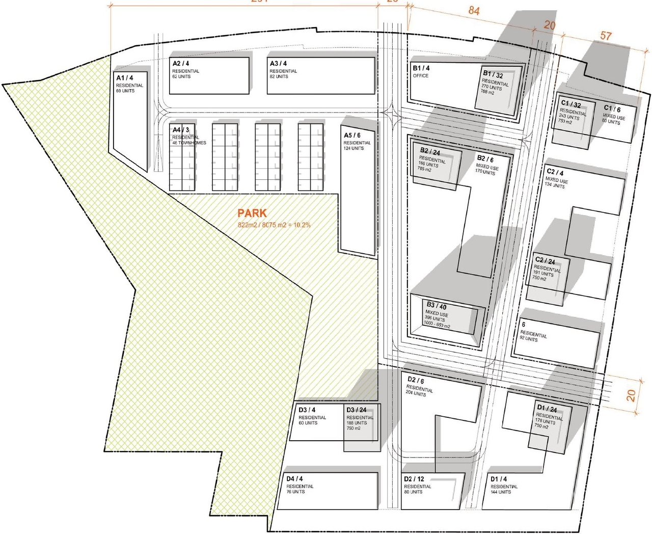 Construction site plan for project from page 9 of the file '2025-06-02 - Design Brief - D02-02-25-0037'