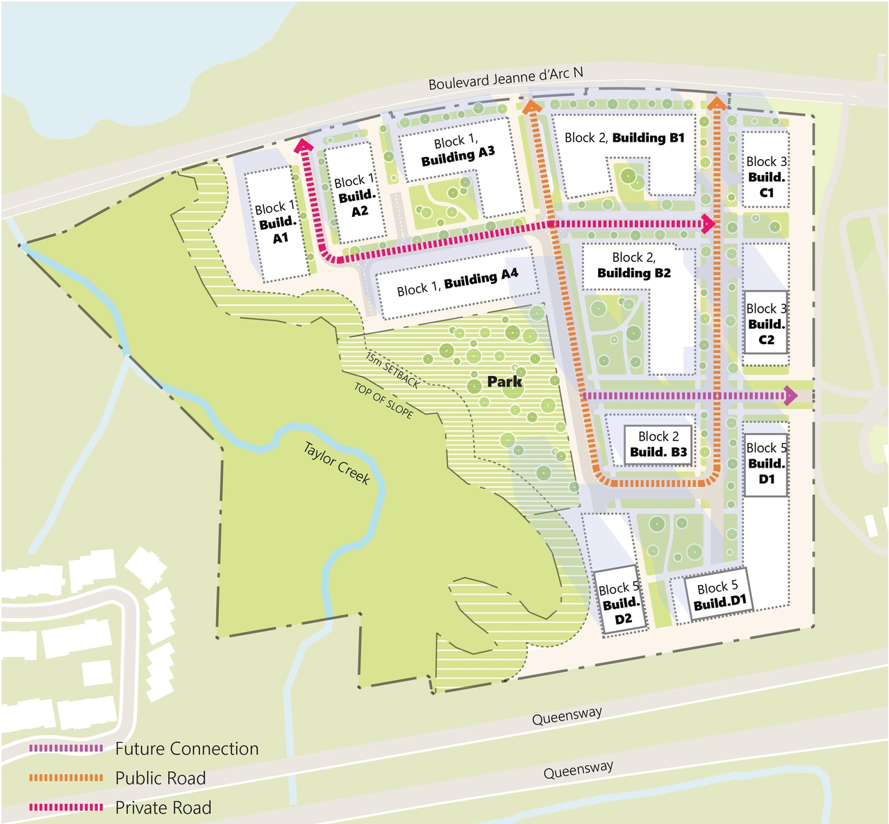 Construction site plan for project from page 15 of the file '2025-06-02 - Design Brief - D02-02-25-0037'