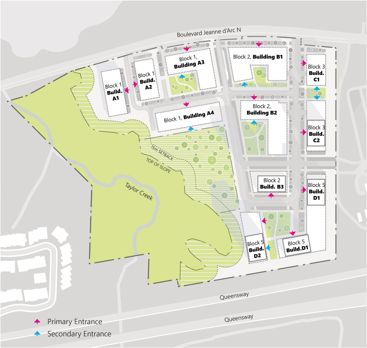 Construction site plan for project from page 16 of the file '2025-06-02 - Design Brief - D02-02-25-0037'